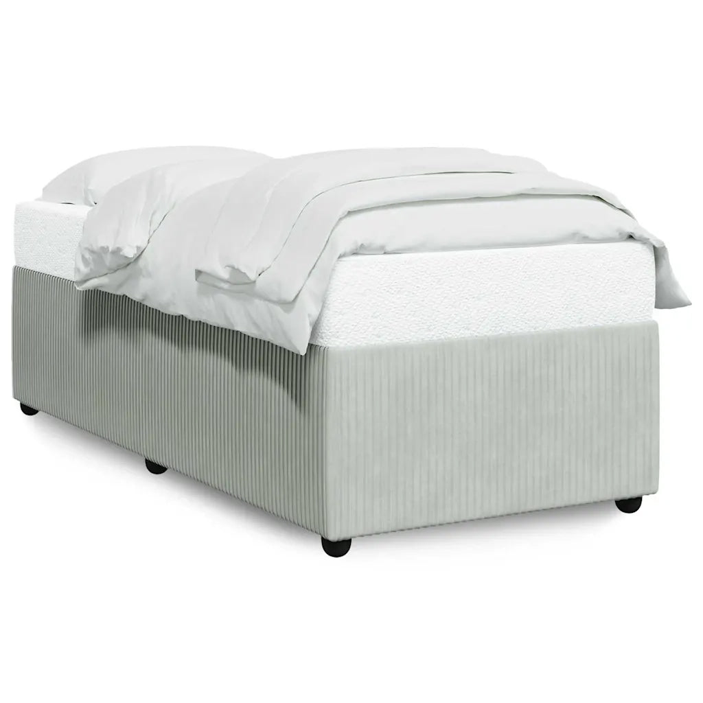 Giroletto senza Materasso Grigio Chiaro 90x190 cm Velluto