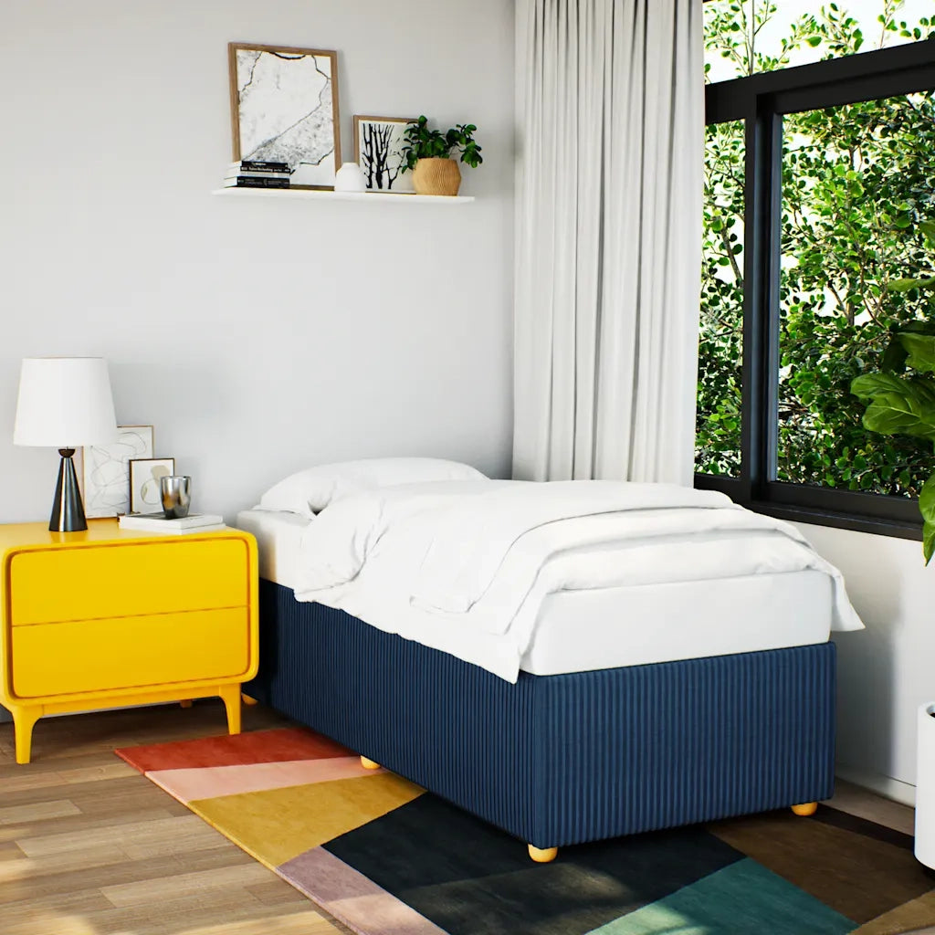 Giroletto senza Materasso Blu 100x200 cm in Tessuto