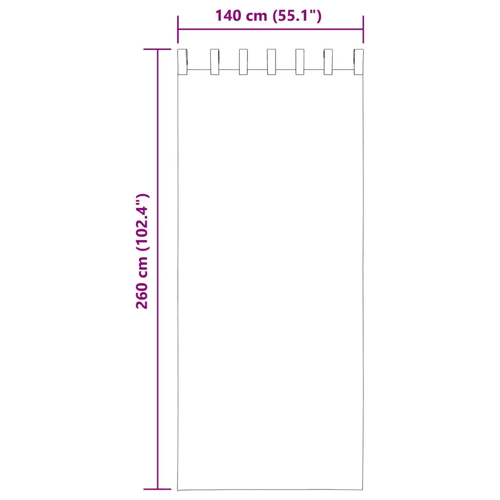 Tende in Voile con Tasche per Aste 2 pz Turchese