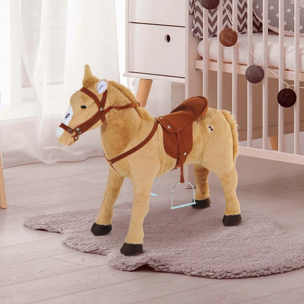 Cavallo a Dondolo su Ruote ¨C zephmum ¨C 60 cm, Beige