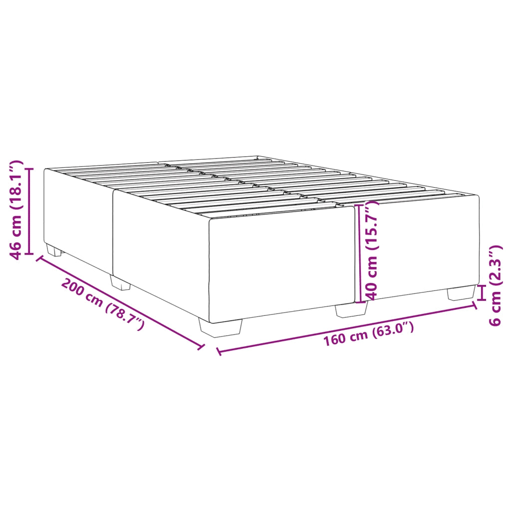 Giroletto senza Materasso Tortora 160x200 cm in Tessuto 3284489