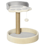 Albero per Gatti Grigio con Piattaforme e Pompon ¨C Minimal ¨C Grigio 44 cm