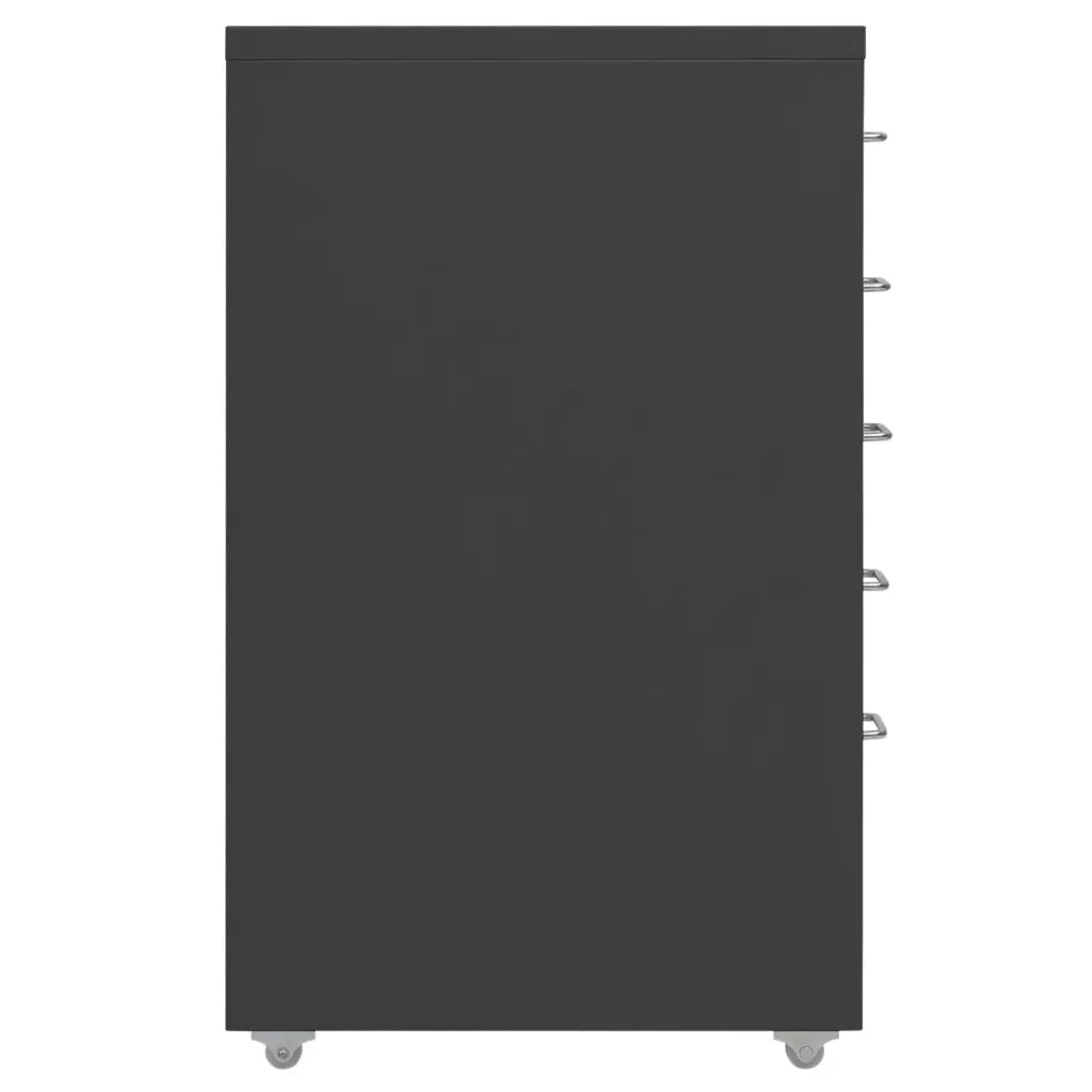 Schedario Mobile Antracite 28x41x69 cm in Metallo 335915