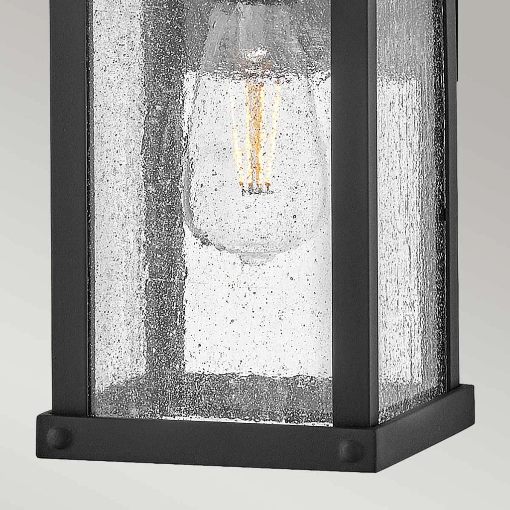 Applique esterna Beacon Hill nera vetro bolle E27 IP44