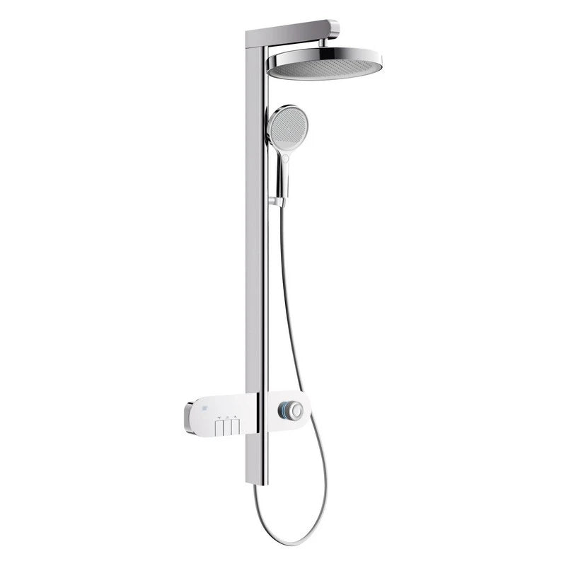 Colonna doccia Pegasus con comandi, miscelatore e display LED cromo Aquasanit