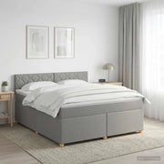 Letto box spring con materasso Grigio Chiaro 160 x 200 cm 3451000