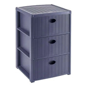 Stefanplast 304659 Elegance Cassettiera 3 cassetti in polipropilene con ruote colore Blu Navy