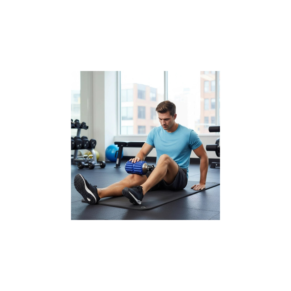 Bottiglia sportiva - Mobot - Funzione rullo massaggiante 2 in 1 - Blu