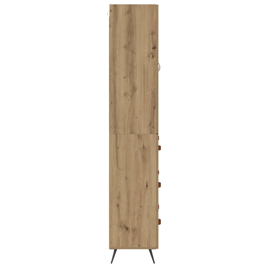 Credenza con Cassetto-Buffet-Armadio da cucina Rovere artigianale 69,5 x 34 x 180 cm 295323