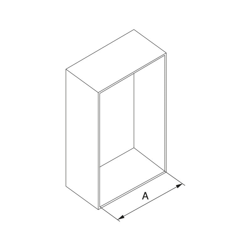 Cassetto portascarpe per armadi e cabine armadio Quartz, 740 (M90), Acciaio, Titanio