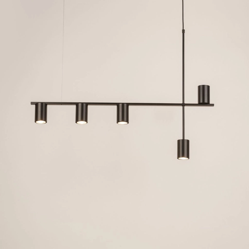 Lampada a sospensione nera moderna Vendo 5 GU10 Sigma