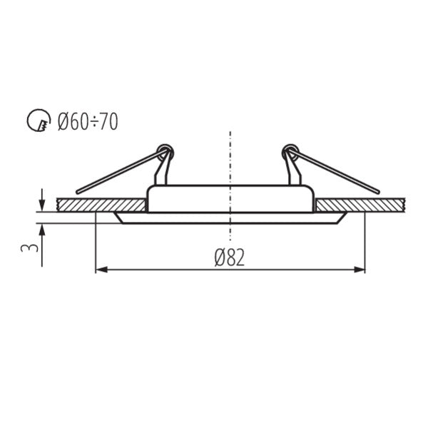 Faretto da incasso soffitto Kanlux Argus II rame opaco