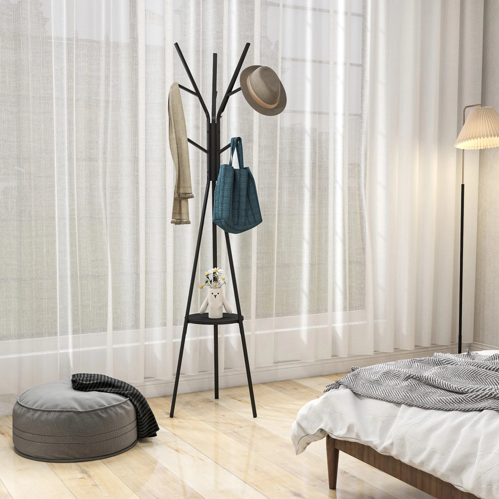 Appendiabiti da Terra Moderno ¨C zephmum ¨C 45x45x180 cm, Nero