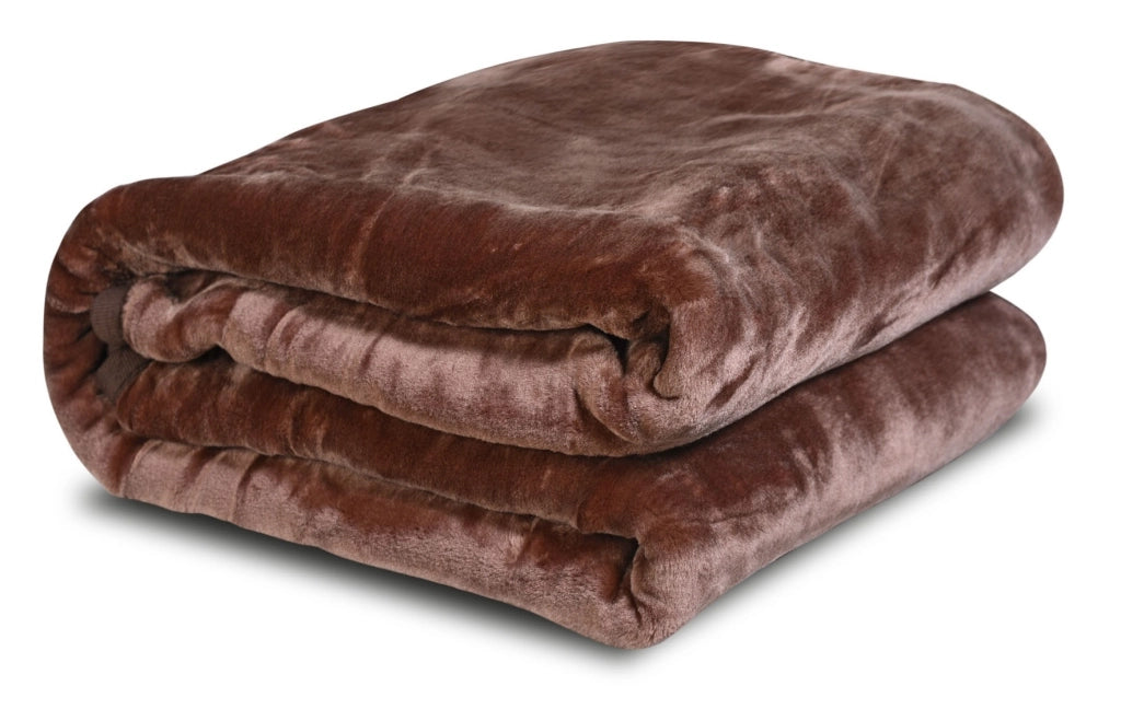 AIO FACTORY Coperta in acrilico marrone 160x200 cm - Copertura morbida, calda e accogliente