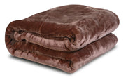 AIO FACTORY Coperta in acrilico marrone 160x200 cm - Copertura morbida, calda e accogliente