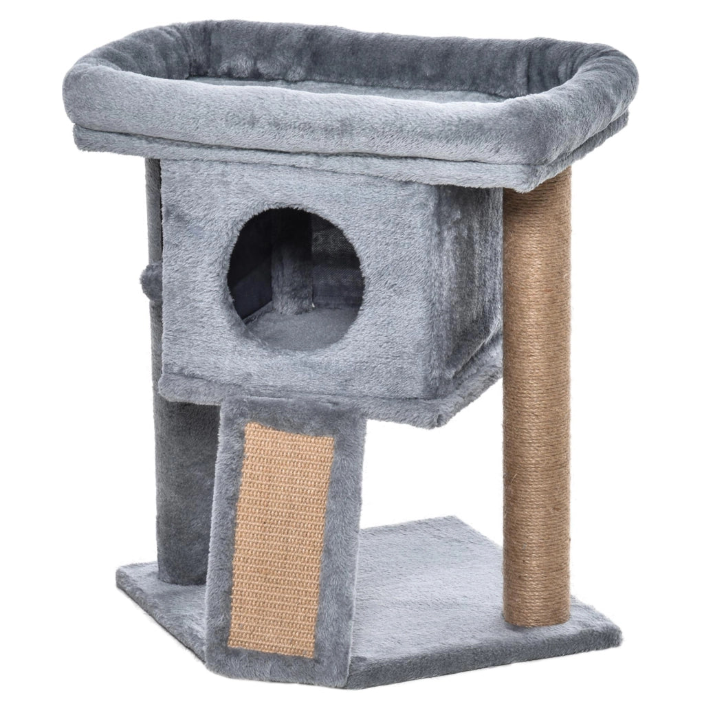 Albero per Gatti con Piattaforma e Palla ¨C zephmum ¨C Grigio Chiaro 57 cm