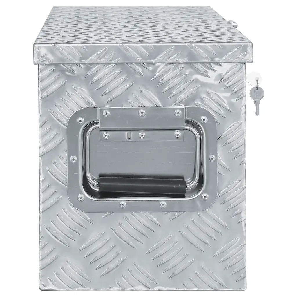 Cassetta in Alluminio 76,5x26,5x33 cm Argento 142938