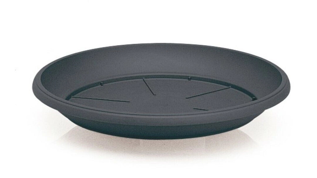 Piatto Sottovaso Similcotto Diametro 20 Cm Antracite Set 2 Pezzi - Arca