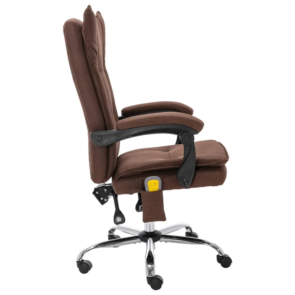 Sedia Massaggiante da Ufficio Marrone in Tessuto 20371