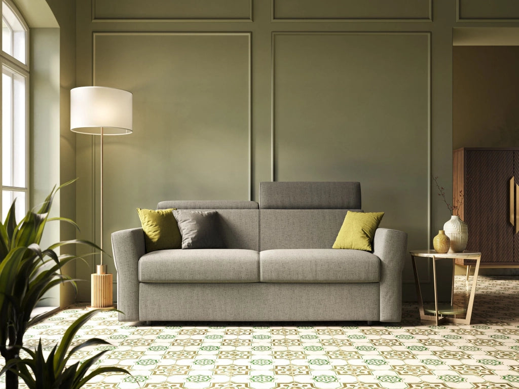 Avalon Divano letto con materasso H18 220 cm (mat. 160x197 cm) marrone