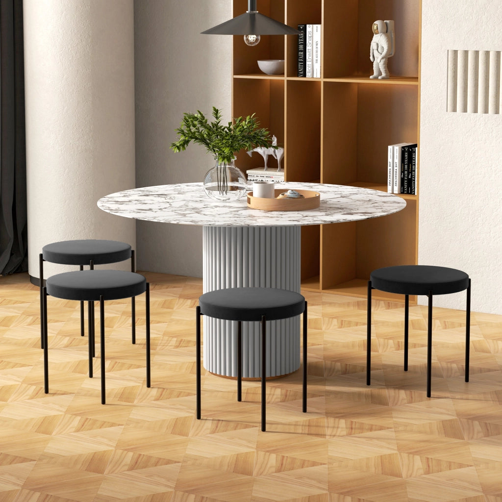 Sedia da pranzo ¨C Xylo ¨C 41,5x41,5x46 cm, nero, design moderno per cucina e sala