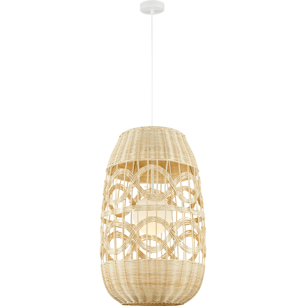 Sospensione boho Arona rattan crema Ø40 E14 Milagro