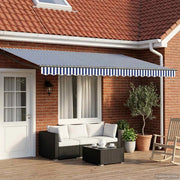 Tettuccio Elettrico Retrattile Blu, Bianco, Antracite 5 x 3 m 3420177