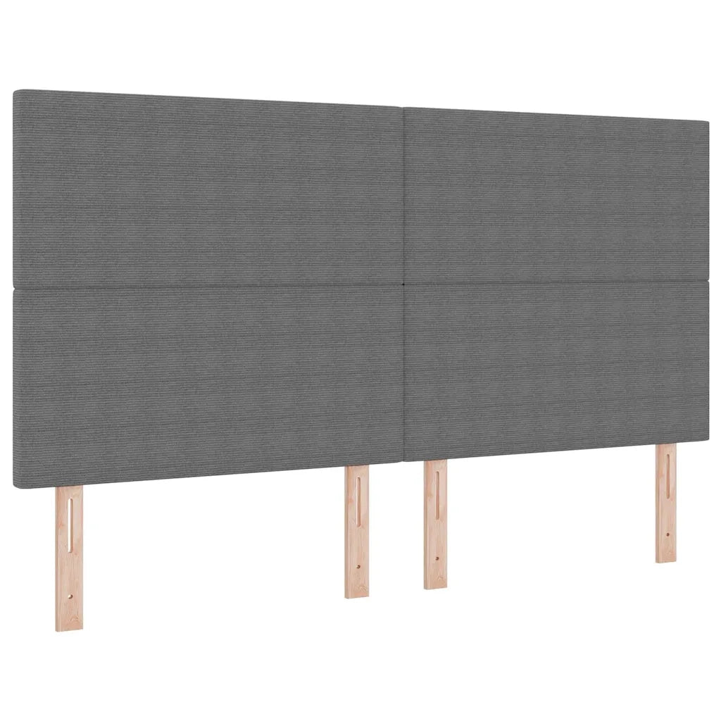 Testiera | Testata Grigio chiaro 180 cm Tessuto in Cords