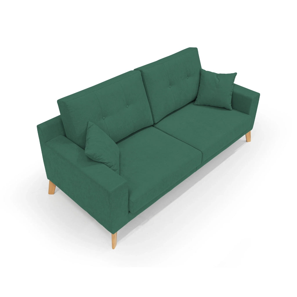 Danish Divano moderno in tessuto morbido impermeabile T02 146 cm verde