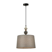 Lampada a sospensione classica Italux Nerom grigio Ø34 cm