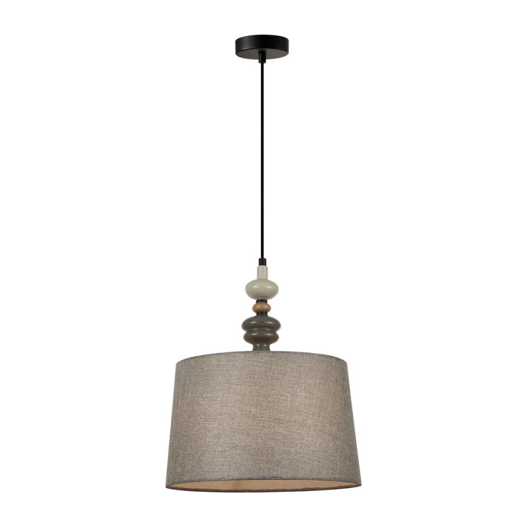 Lampada a sospensione classica Italux Nerom grigio Ø34 cm