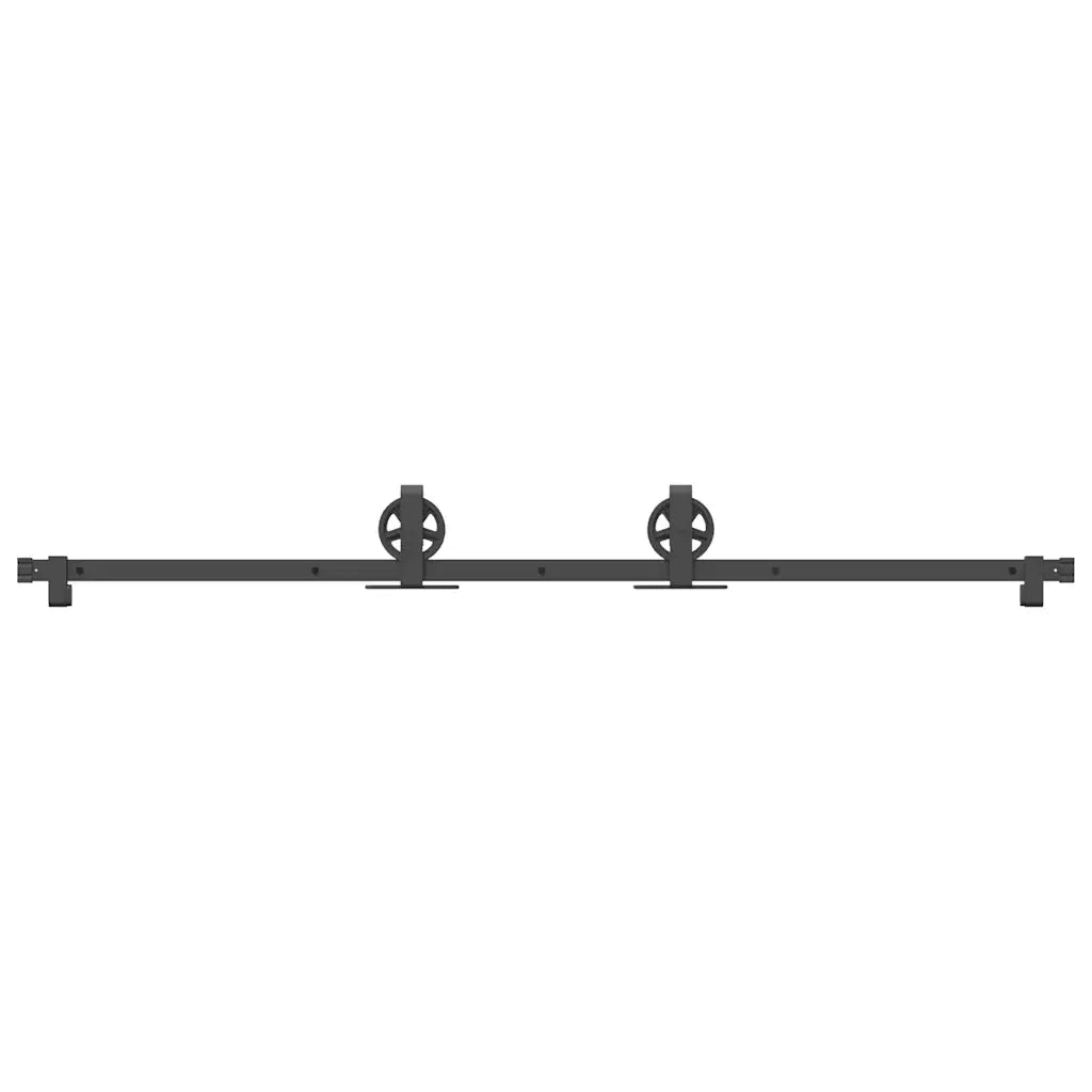vidaXL Kit di Binari per Porte Scorrevoli 183 cm Acciaio Nero