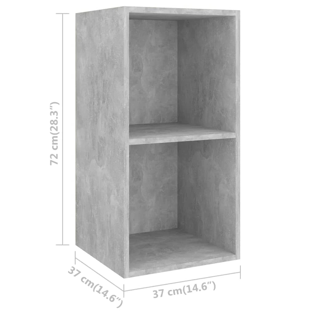 Mobile TV multimediale da parete mensola TV credenza TV per sala da pranzo soggiorno camera da letto 2 pezzi legno ingegnerizzato grigio 02_0028943