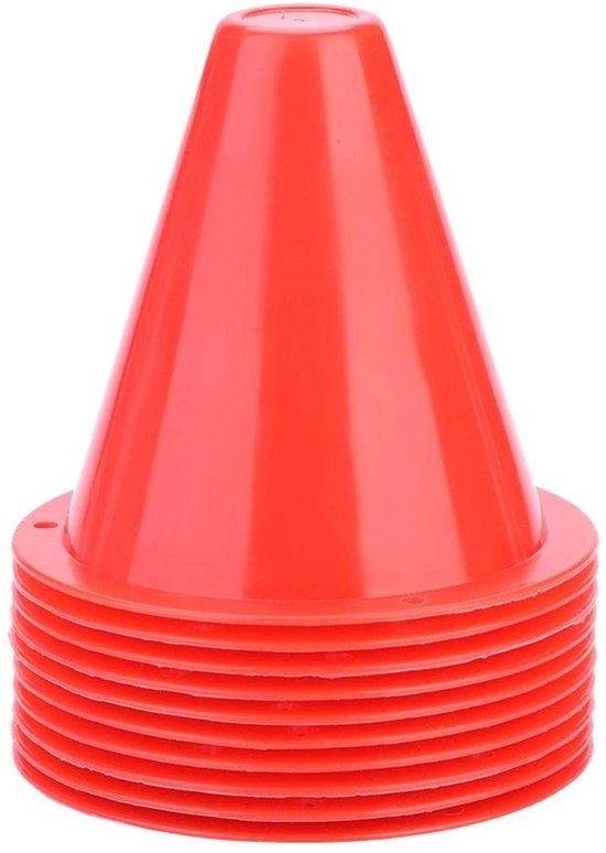 Coni di Marcatura 10 Pezzi - Calciatori di Marcatura - Coni di Allenamento - Plastica - Agilità - Coordinazione - Colore Accattivante