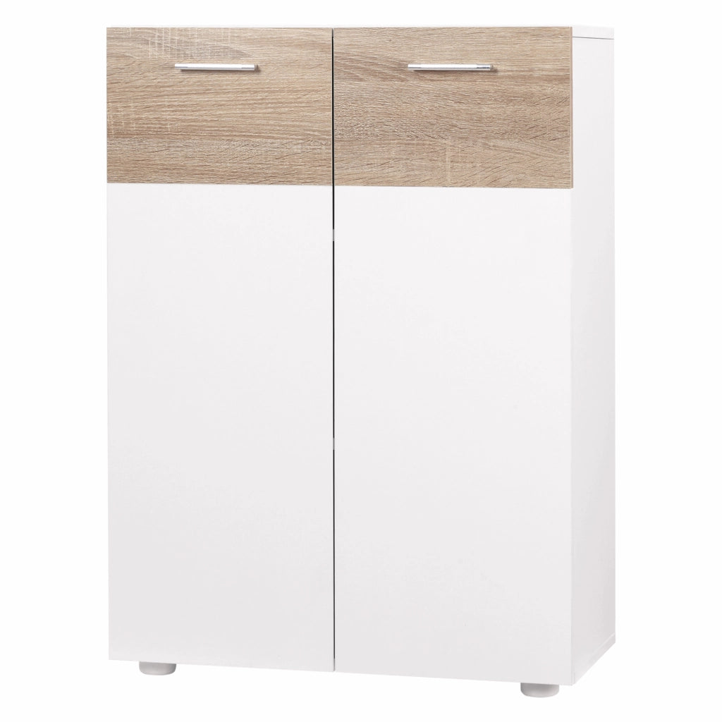 Armadio a due ante con ripiani regolabili ¨C Minimal ¨C Bianco 60x30x85