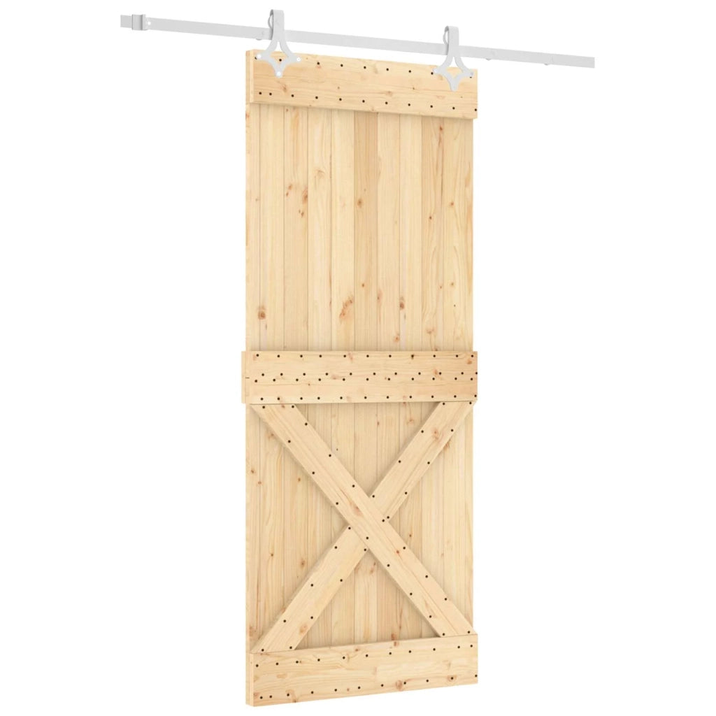 Porta scorrevole Naturale e Bianco 85 x 210 cm 3445093