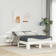 Struttura del letto Bianco 120 x 190 cm Pino massello