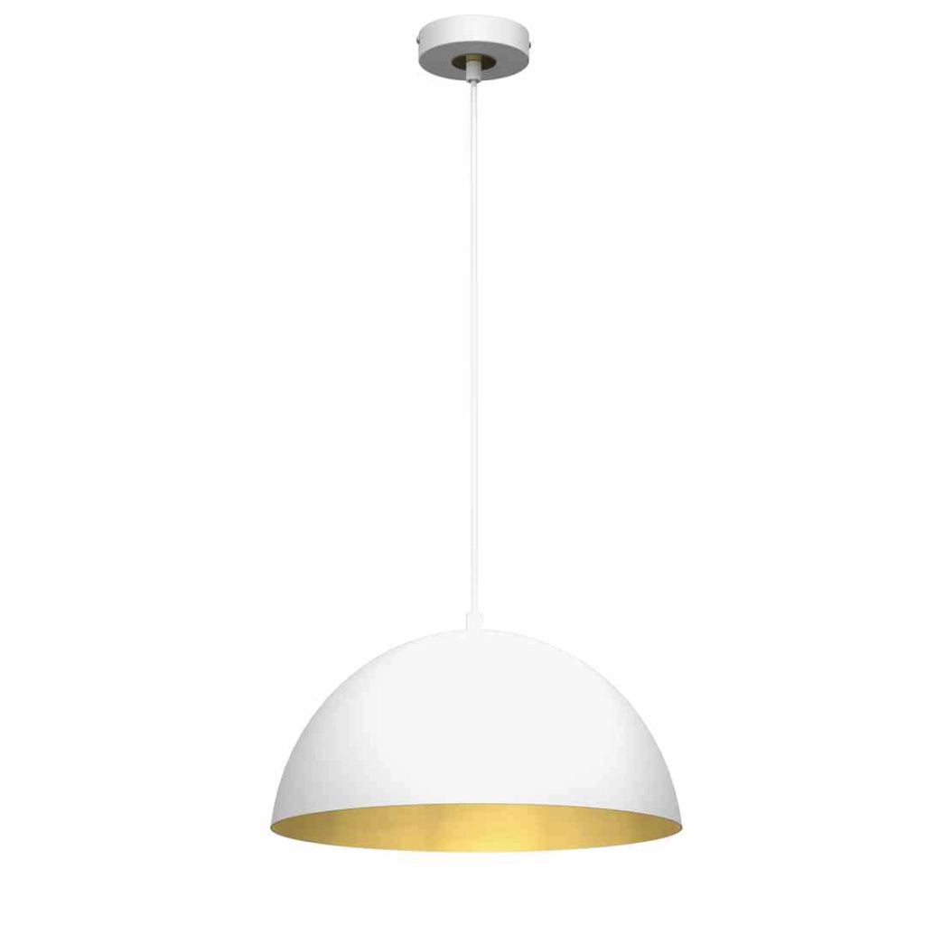 Lampada a sospensione Milagro Beta MLP7897 bianco oro Ø35