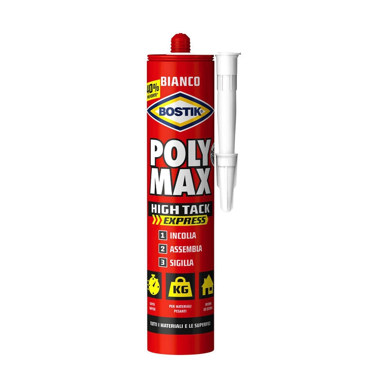 BOSTIK POLYMAX HIGH TACK BIANCO 440 G CARTUC- 1,0 pz