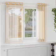 Tende in Voile con Occhielli 2 pz Sabbia 4102120