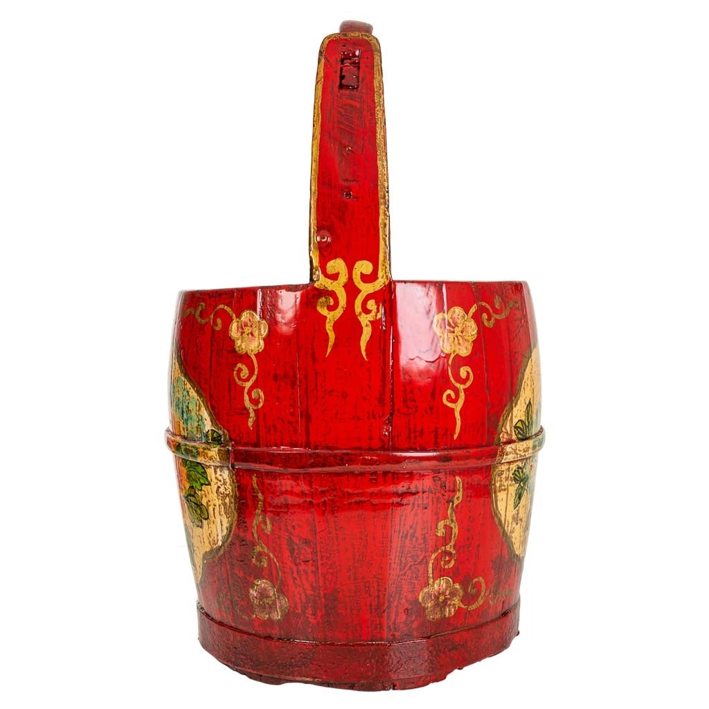 Cubo di legno rosso 34x34x55h cm