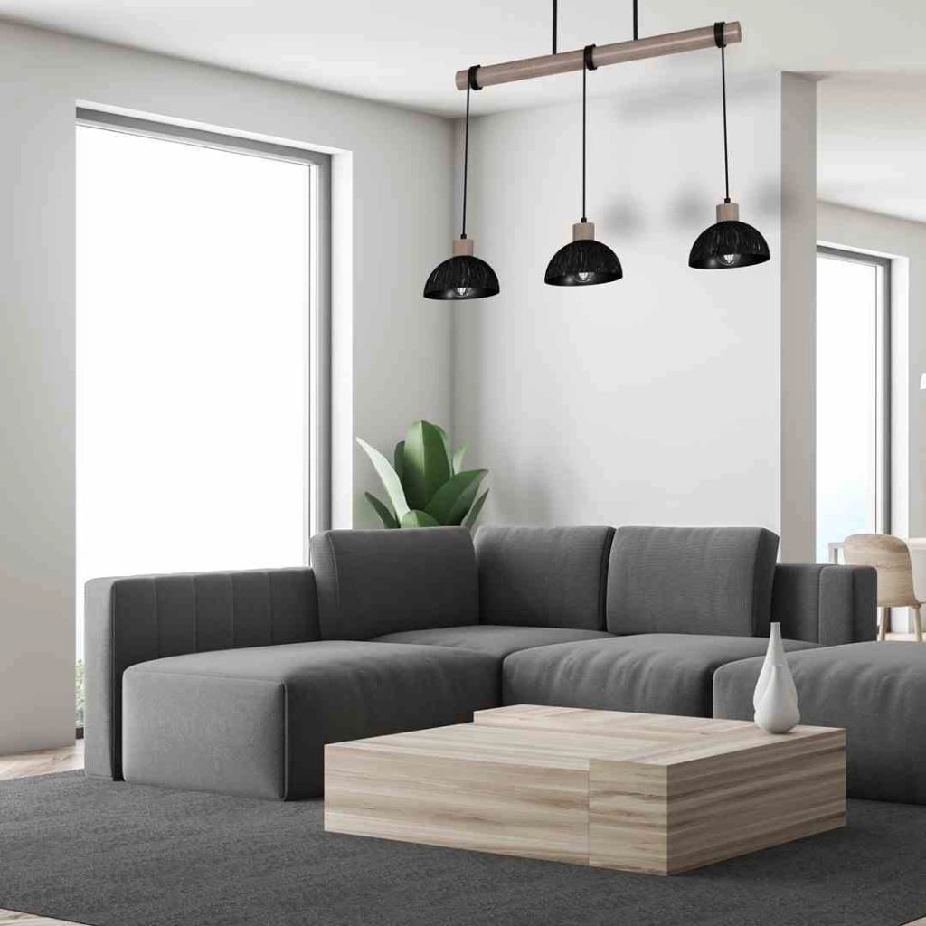 Lampadario sospeso Milagro ERIK MLP7640 3 luci legno