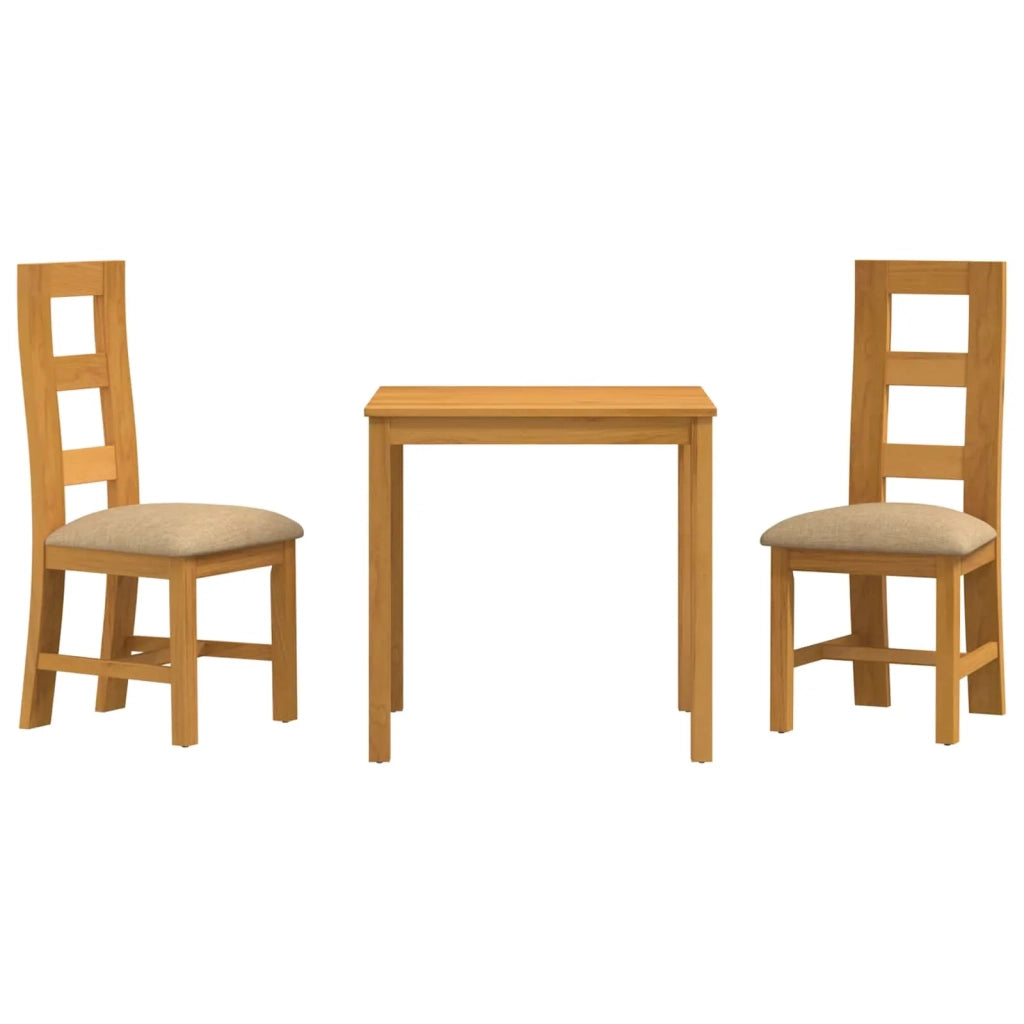Set da pranzo 3 pz Beige Legno di Quercia Massello 3430212