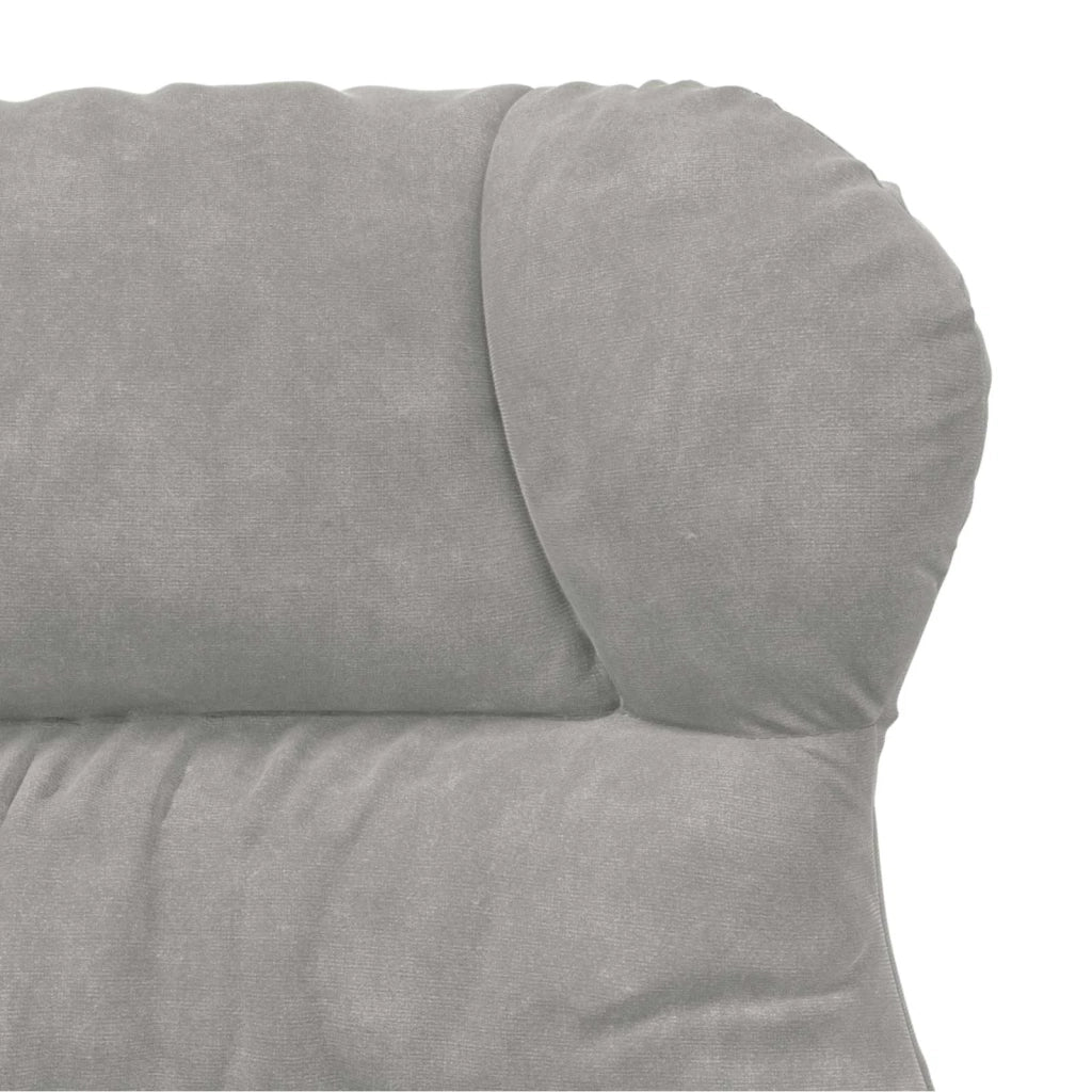 Poltrona | Sedia Relax Grigio chiaro 69 x 74 x 93 cm Velluto