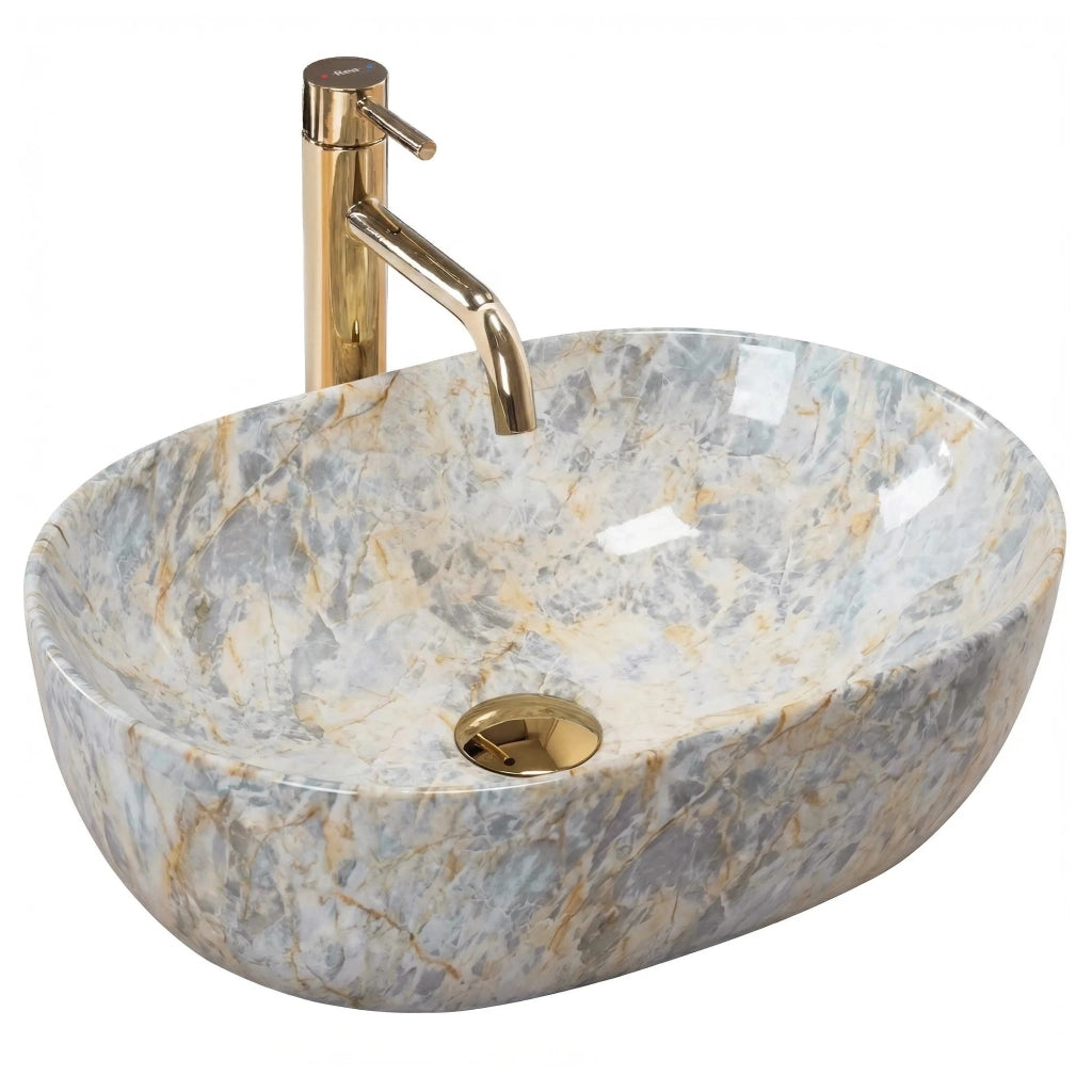 Lavabo Da Appoggio Rea Amelia Ruststone 48