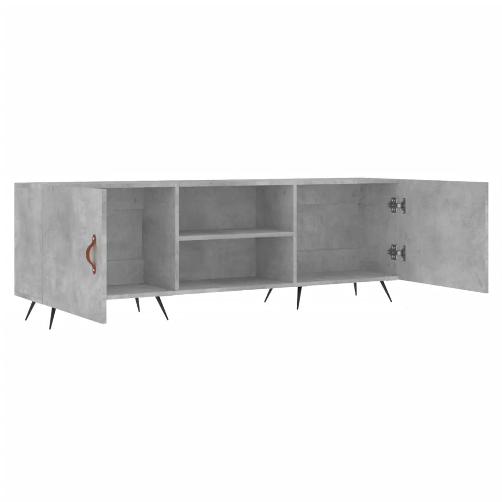 Mobile TV multimediale mensola TV credenza TV per sala da pranzo soggiorno camera da letto 150 x 30 x 50 cm legno ingegnerizzato grigio 02_0026001