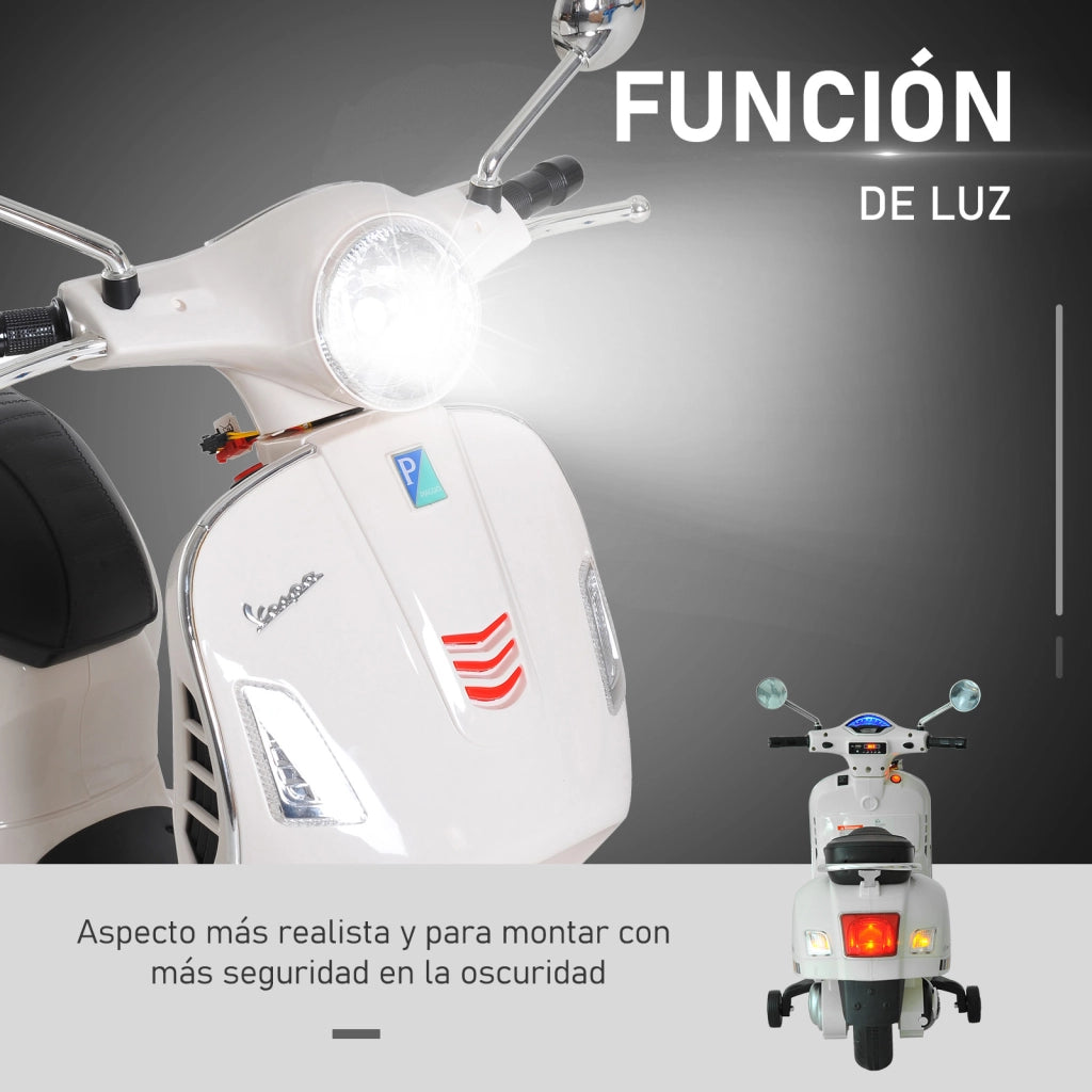 Moto Elettrica per Bambini 3-6 Anni ¨C zephmum ¨C Bianco