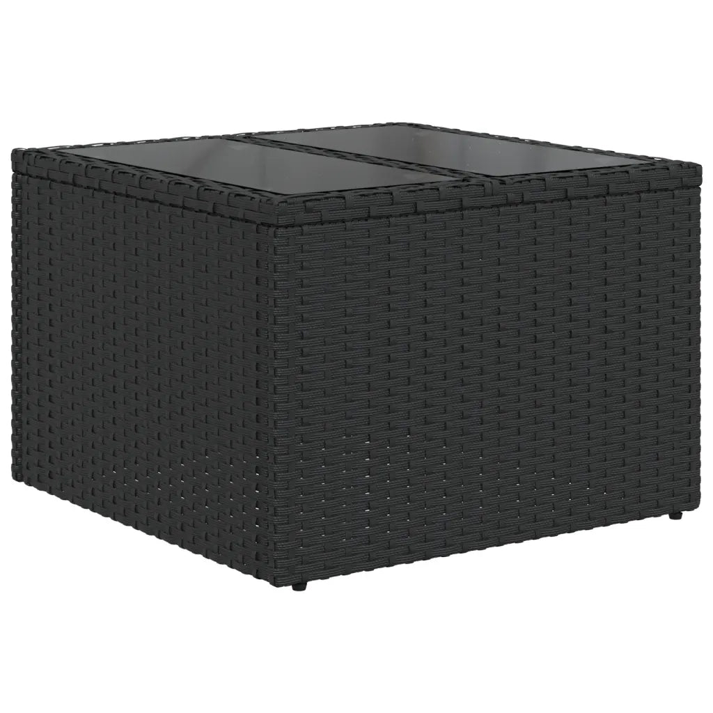 Set Divani da Giardino con Cuscini 7pz Nero Polyrattan 3221115
