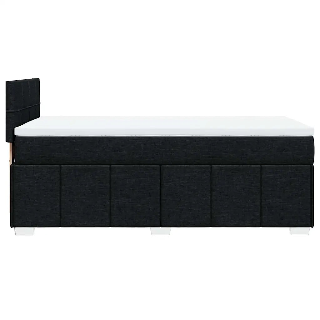 Giroletto a Molle con Materasso Nero 80x200 cm inTessuto 3286897