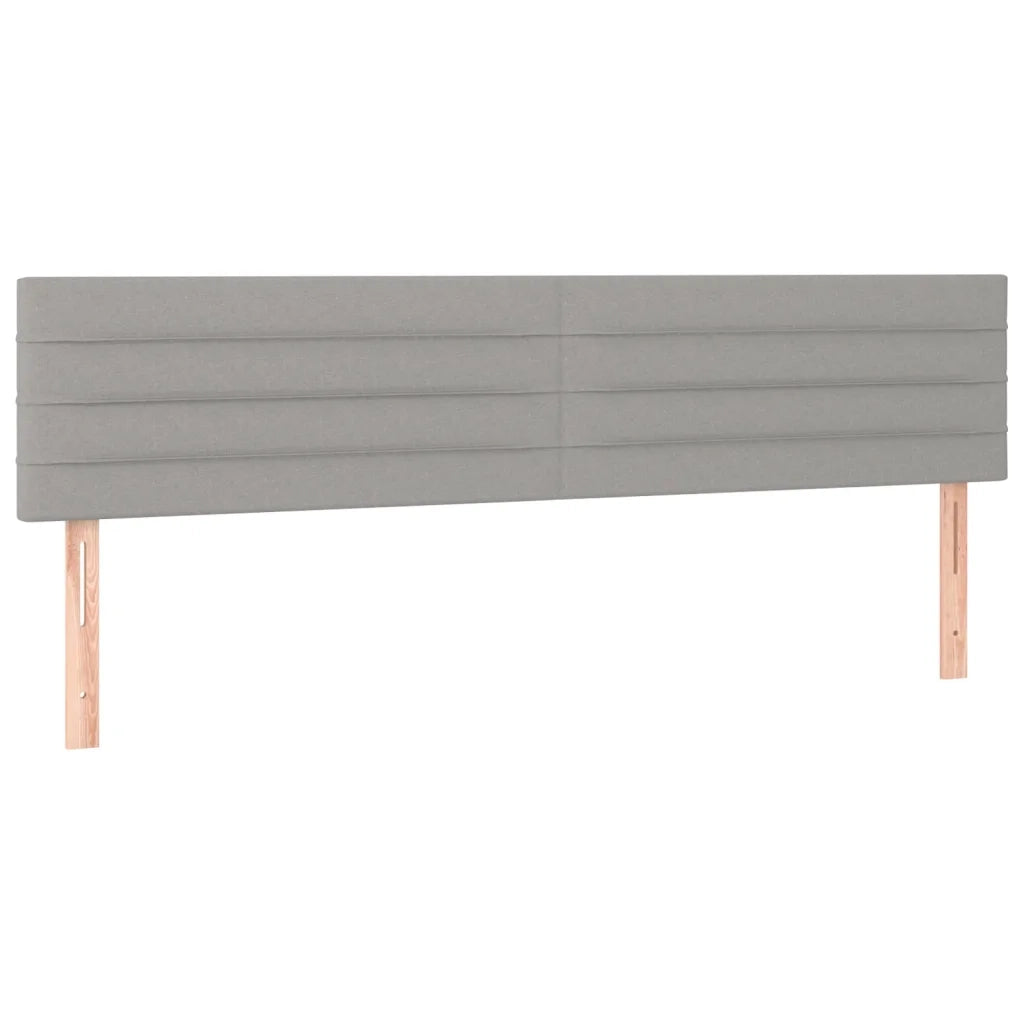 Letto a Molle Materasso e LED Grigio Chiaro 160x200 cm Tessuto